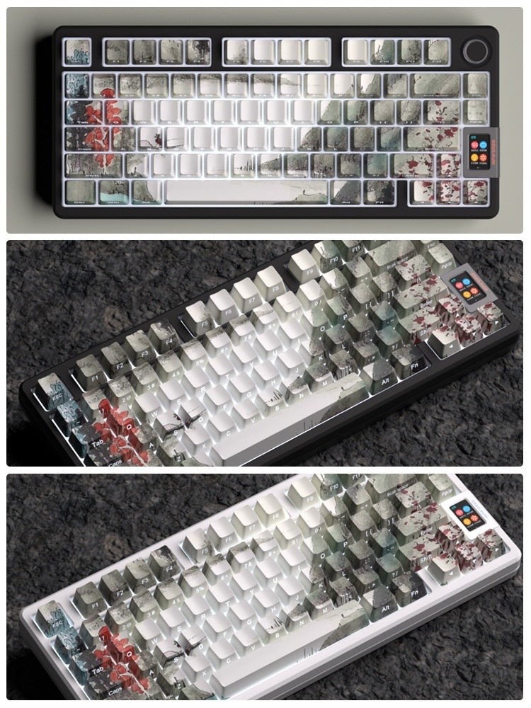 Gradient-colored Personalized Keycaps For 87104-key Keyboards