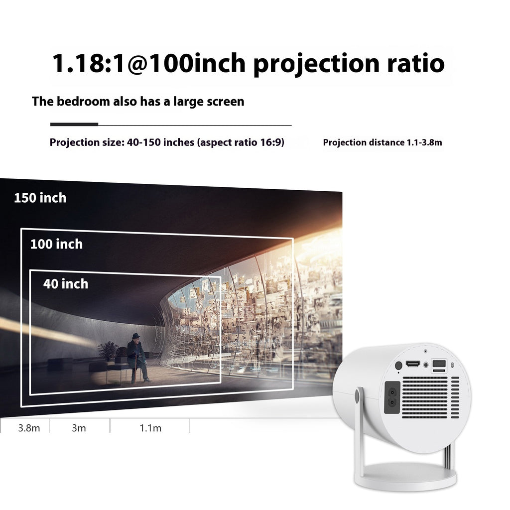 180 Degrees Projection Video Projector